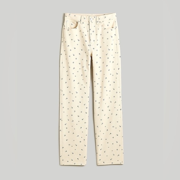 Madewell The '90s Straight Jean in Daisy Drizzle - Picture 4 of 9